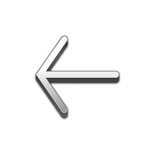 Icono de vector de flecha 3d. Ilustración de símbolo elevado . — Vector de stock