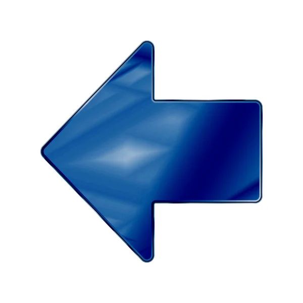 Vektorillustration Blå Pil Vänster Web Ikonen — Stock vektor