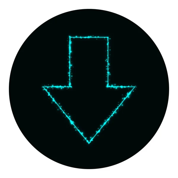 Web Simgesi Siluet Siyah Arka Plan Üzerine Işıkların Neon Vektör — Stok Vektör