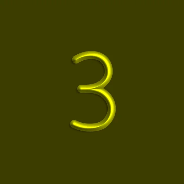 Aantal Gele Kleur Lichten Lijn Met Vloeiende Schaduw — Stockvector