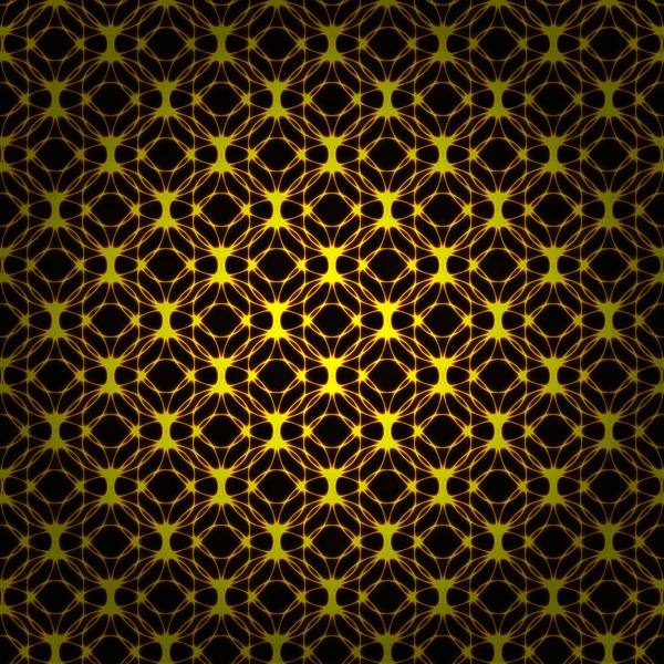 Luces Amarillas Forma Geométrica Abstracta Sobre Fondo Oscuro — Archivo Imágenes Vectoriales