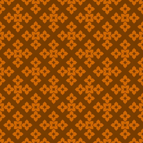 Orange Abstrakte Geometrische Nahtlose Muster Auf Dunkelorangefarbenem Hintergrund — Stockvektor