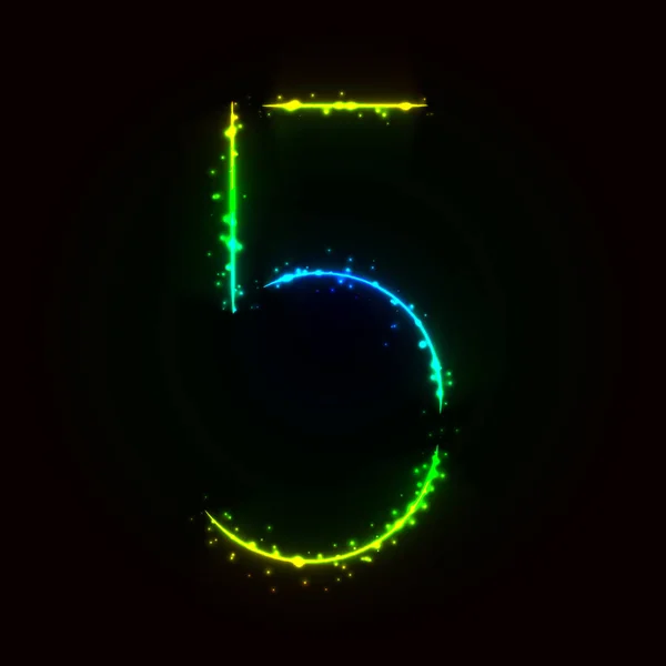 Αριθμός σύμβολο φώτα — Διανυσματικό Αρχείο