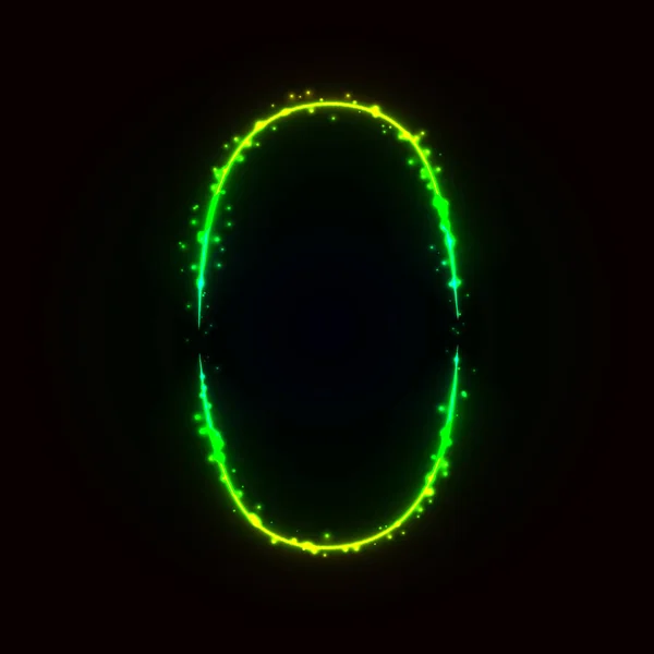 Symbole Numérique Des Lumières Dégradées Sur Fond Sombre — Image vectorielle