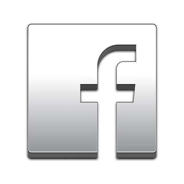 Mektup f simgesi. Sosyal medya simge. Facebook logo vektör çizim.