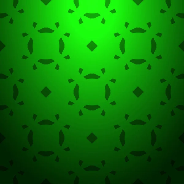 渐变背景上的绿色抽象无缝纹理几何图案 — 图库矢量图片