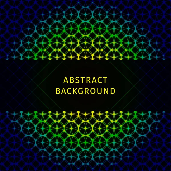 Gradient Lights Abstract Geometric Shape Dark Background — Stock Vector