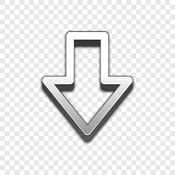 Icono de vector de flecha 3d. Ilustración de símbolo elevado . — Vector de stock