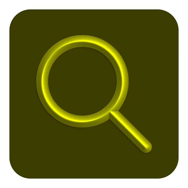 Gele Lijn Neon Search Web Icon Vector Illustratie Design Symbool — Stockvector