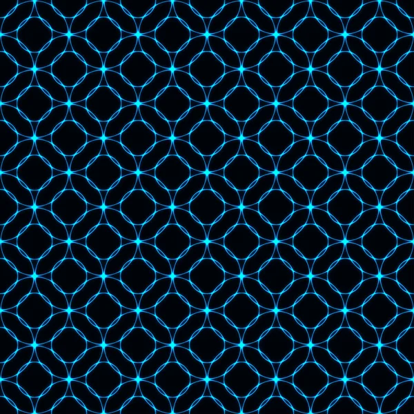 Luces Azules Forma Geométrica Abstracta Sobre Fondo Oscuro — Vector de stock