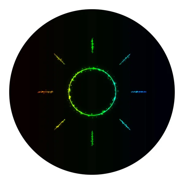 Web Symbol Silhouette Von Lichtern Auf Schwarzem Hintergrund Neon Vektorsymbol — Stockvektor