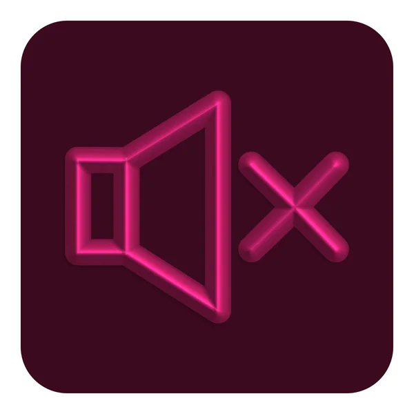 Magenta Lijn Neon Dempen Web Icon Vector Illustratie Design Symbool — Stockvector