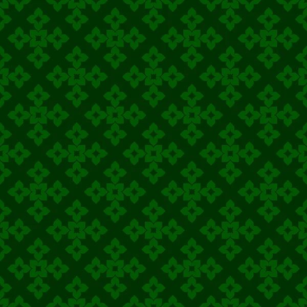 ストライプ緑の抽象的な背景は濃い緑色の背景に幾何学的なシームレス パターンをテクスチャ — ストックベクタ