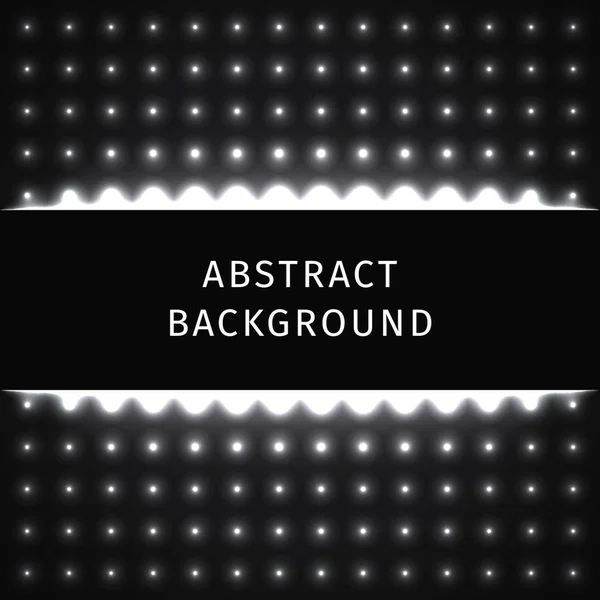 White Lights Abstract Geometric Shape Dark Background — Stock Vector