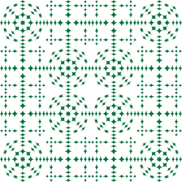 Zelená Abstraktní Bezproblémové Texturou Geometrický Vzor Bílém Pozadí — Stockový vektor
