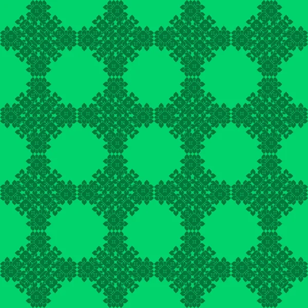 Zelená Abstraktní Bezproblémové Texturou Geometrický Vzor Tmavém Pozadí Zelené — Stockový vektor