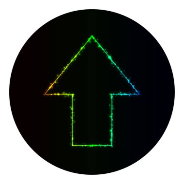  Web simgesi siluet siyah arka plan üzerine ışıkların. Neon vektör simgesi