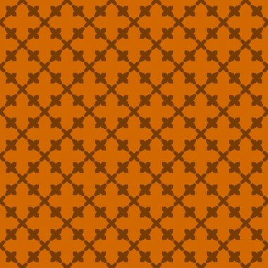 Turuncu soyut geometrik seamless modeli koyu turuncu zemin üzerine