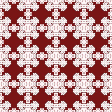 Beyaz zemin üzerine kırmızı Dikişsiz desen vektör. Modern şık doku. Geometrik oyma yinelenen. Çağdaş grafik tasarım. 