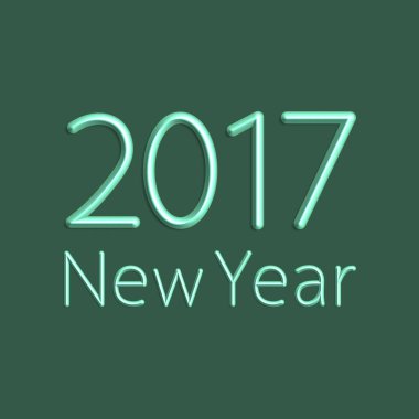 mutlu yeni yıl 2017, vektör çizim.