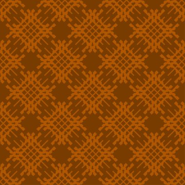 Turuncu soyut geometrik seamless modeli koyu turuncu zemin üzerine