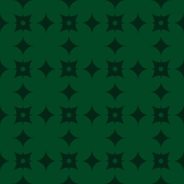 Yeşil soyut Dikişsiz dokulu geometrik desen koyu yeşil zemin üzerine