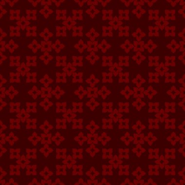 Koyu kırmızı zemin üzerine kırmızı Dikişsiz desen vektör. Modern şık doku. Geometrik oyma yinelenen. Çağdaş grafik tasarım. 