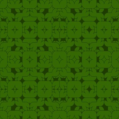 Kireç soyut desen çizgili koyu yeşil zemin üzerine geometrik seamless modeli dokulu
