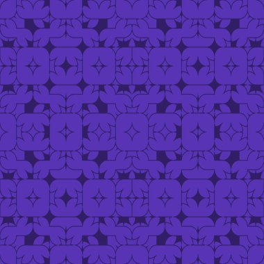Indigo soyut desen çizgili mor zemin üzerine geometrik seamless modeli dokulu