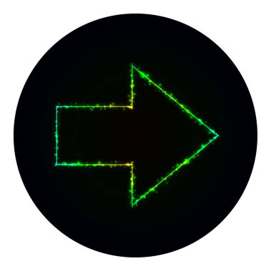  Web simgesi siluet siyah arka plan üzerine ışıkların. Neon vektör simgesi