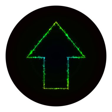  Web simgesi siluet siyah arka plan üzerine ışıkların. Neon vektör simgesi