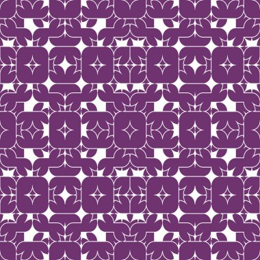 Vektör seamless modeli. Beyaz arka plan üzerinde mor Modern şık doku. Geometrik oyma yinelenen. Çağdaş grafik tasarım. 