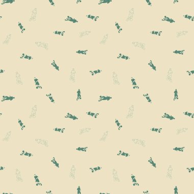 Futbol oyuncu Dikişsiz desen arka plan.