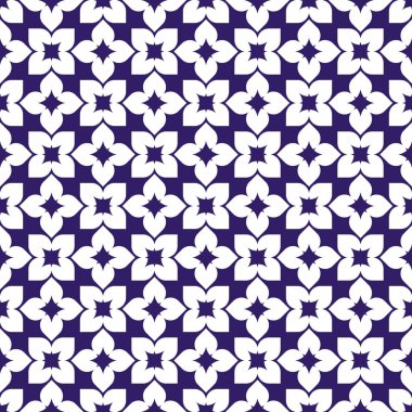 Indigo soyut desen çizgili beyaz zemin üzerine geometrik seamless modeli dokulu