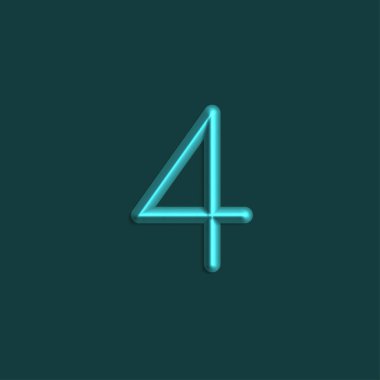 camgöbeği rengi ışıklar 4 sayı, pürüzsüz gölge ile 3d çizgi