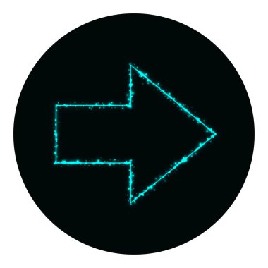  Web simgesi siluet siyah arka plan üzerine ışıkların. Neon vektör simgesi