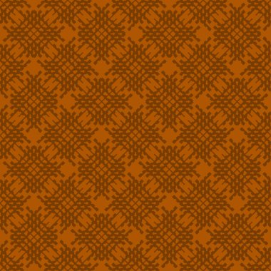 Turuncu soyut geometrik seamless modeli koyu turuncu zemin üzerine