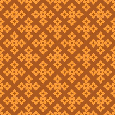 Turuncu soyut geometrik seamless modeli koyu turuncu zemin üzerine