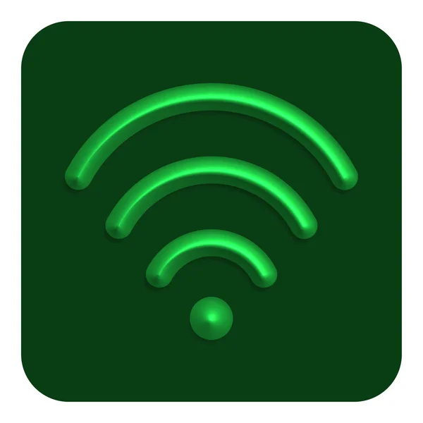 Зеленая Неоновая Линия Web Icon Векторный Дизайн — стоковый вектор