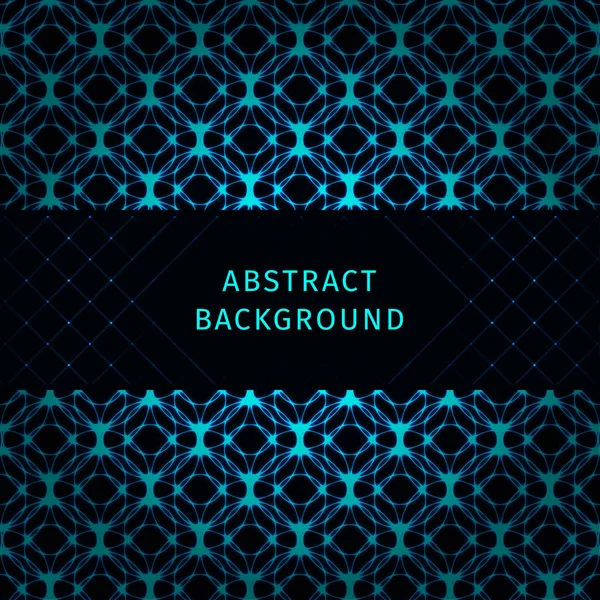 Azure Lights Abstrakt Geometrisk Form Mörk Bakgrund — Stock vektor