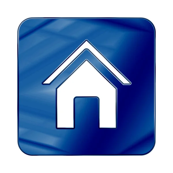 Ilustración Vectorial Del Icono Web Del Botón Azul Casa — Archivo Imágenes Vectoriales