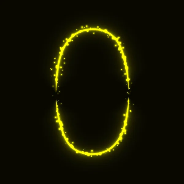 Кількість Символів Жовтого Світла Темному Фоні — стоковий вектор
