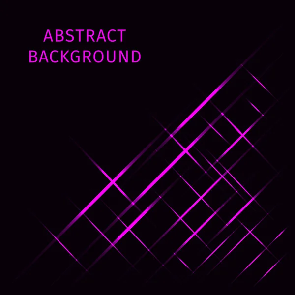 Magenta Ilumina Forma Geométrica Abstracta Sobre Fondo Oscuro — Vector de stock