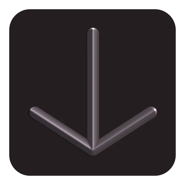 Dark Grey Thin Line Neon Arrow Web Icon Vector Illustration - Stok Vektor