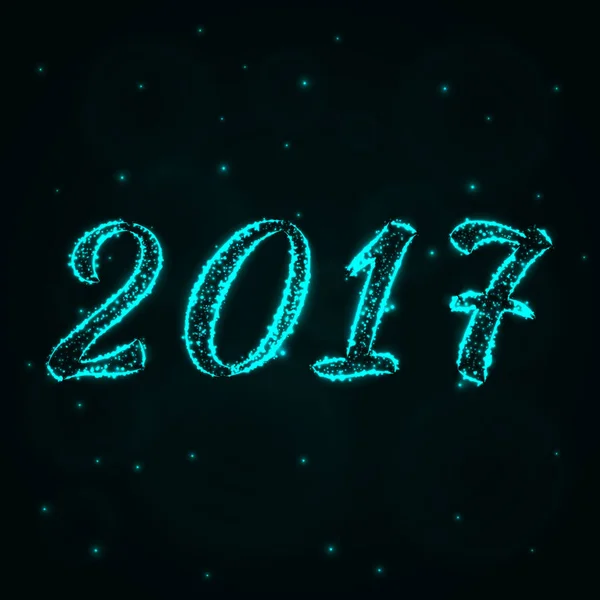 Feliz Año Nuevo 2017 Cubierta Del Calendario Ilustración Vector Luz — Vector de stock