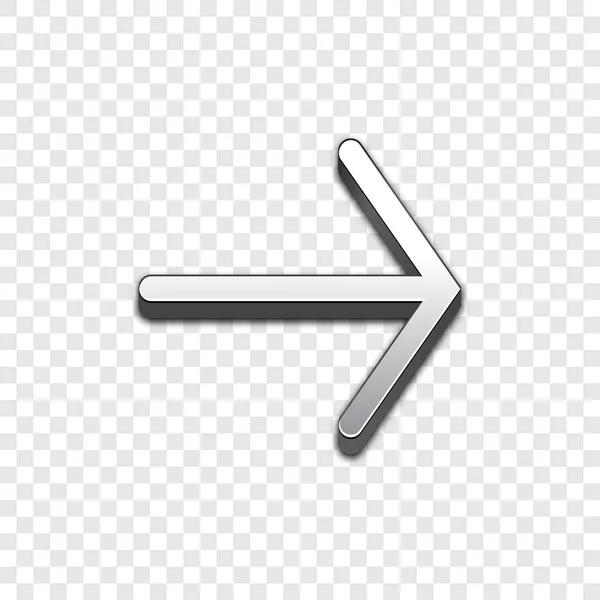 Nyíl 3d vector icon. Emelt szimbólum illusztráció. — Stock Vector