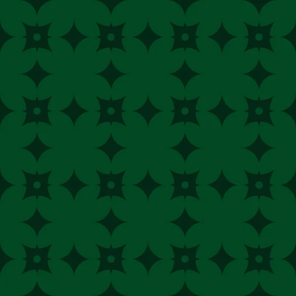 Patrón Geométrico Texturizado Abstracto Verde Sobre Fondo Verde Oscuro — Vector de stock