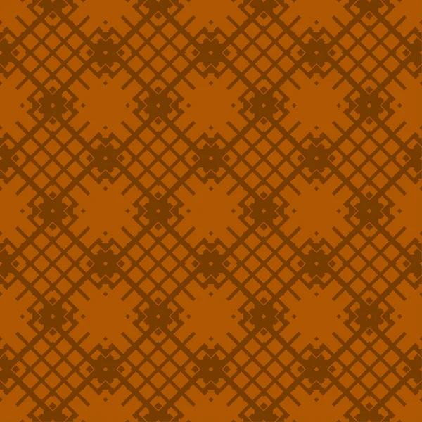 Oranje Abstracte Geometrische Naadloze Patroon Donkere Oranje Achtergrond — Stockvector