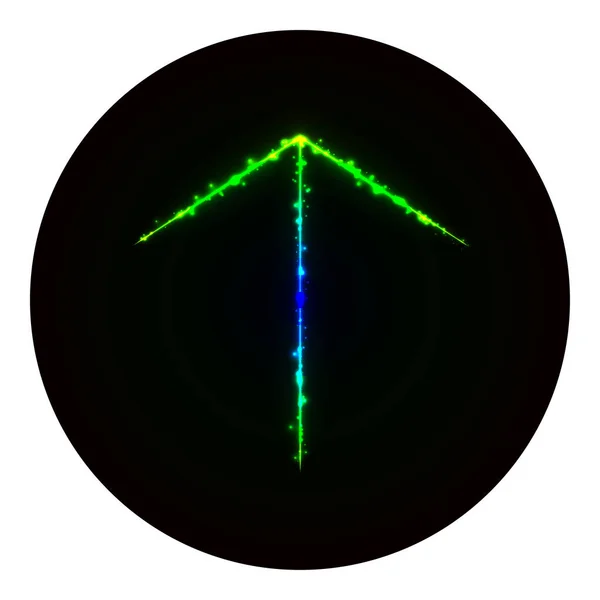 Веб Іконка Силует Світла Чорному Тлі Піктограма Неонового Вектора — стоковий вектор