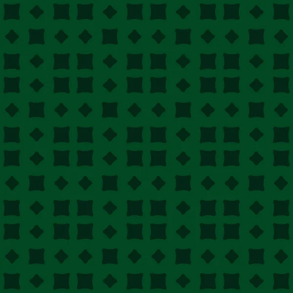 濃い緑色の背景に緑抽象的なシームレスなテクスチャ幾何学模様 — ストックベクタ
